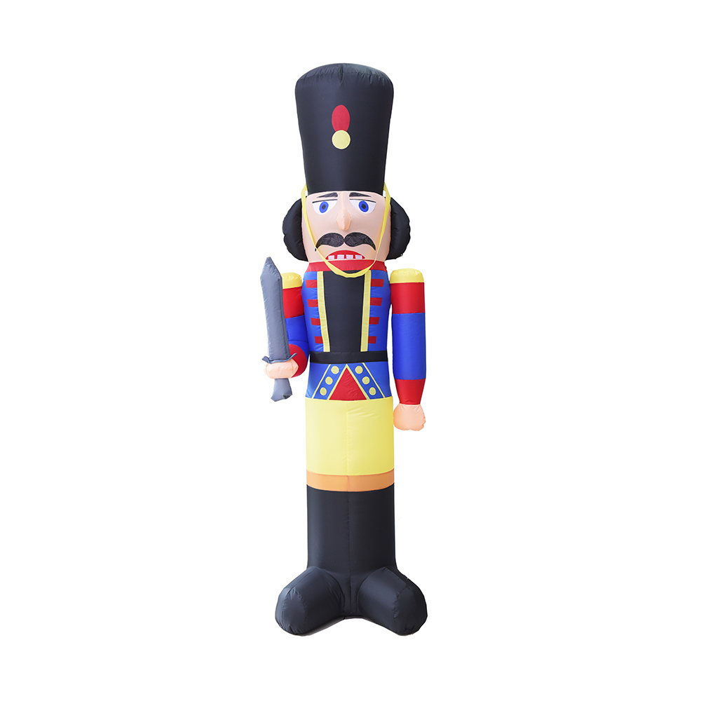 230 cm Giáng sinh bơm hơi nutcracker lính trang trí ngoài trời (đèn led tích hợp)